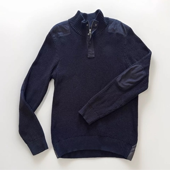 Buffalo David Bitton Commando Sweater Mens XXL Black Knit Extra Long Rocker City - Picture 1 of 11